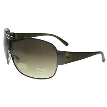 NYS Sunglasses - Elite UV Collection - Giorgio Armani Inspired Wrap Around Sunglasses - Dark Amber
