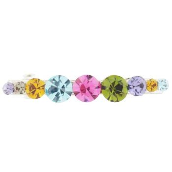 Karen Marie - Crystal Line Barrette - Rainbow (1)