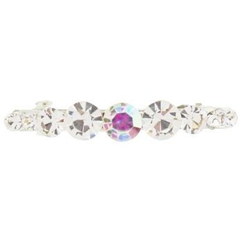 Karen Marie - Crystal Line Barrette - White (1)