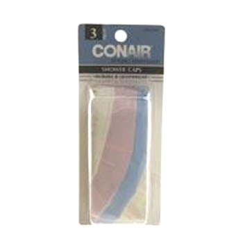 Conair - Pastel Shower Caps - Durable & Lightweight - Set of 3