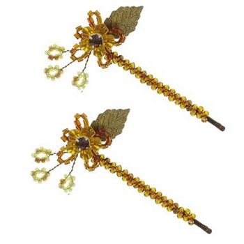 Evita Peroni - Isabel Bobby Pins - Topaz (Set of 2 Pins)