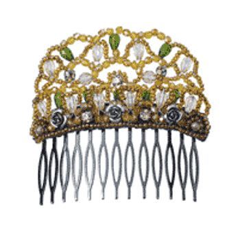 Evita Peroni - Alexandra Comb - Brass (1)