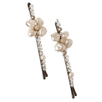 Evita Peroni - Jacobine Bobby Pins - Antique White (Set of 2)