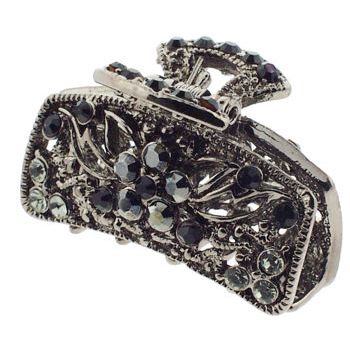 Conair Accessories - Jeweled Hair Clip - Black Marcasite (1)