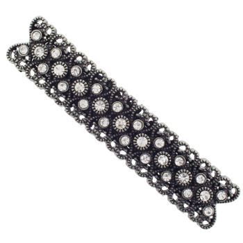 Conair Accessories - Filigree Heart & Crystal Barrette - White Crystal (1)