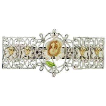 Conair Accessories - Rosette Link Silver Barrette - Gold