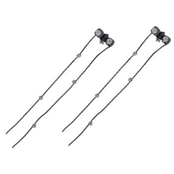 Conair Accessories - Mini Jaw Clips w/Dangling Crystals - White Crystal (Set of 2)