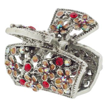 Conair Accessories - Enamel Floral Hair Clip - Peach