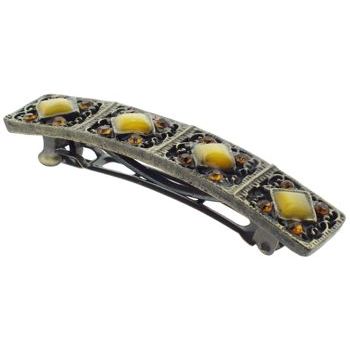 Conair Accessories - Tiger Eye w/ Stone Barrette - Yellow