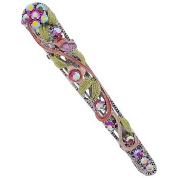 Conair Accessories - Floral Enamel Jeweled Hair Clip - Rose (1)