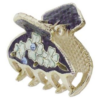 Conair Accessories - Enamel Floral Hair Clip - Blue