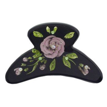 Conair Accessories - Infused Flower Jaw Clip - Black