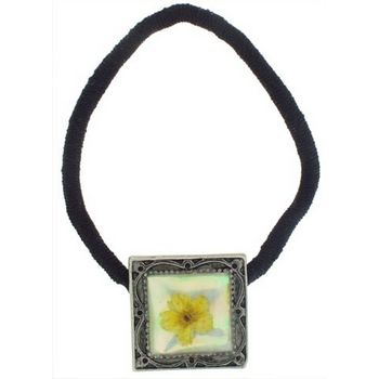 Conair Accessories - Natural Flower Inlay Ponytailer - Yellow (1)