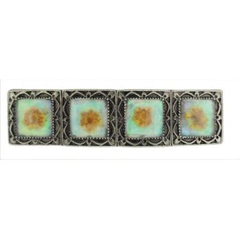 Conair Accessories - Natural Flower Inlay Barrette - Yellow