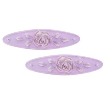 Conair Accessories - Oval Barrettes - Infused Flower - Lavender