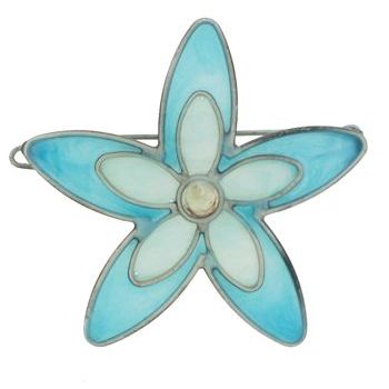 Conair Accessories - Stain Glass Jeanwire Barrette - Aqua (1)