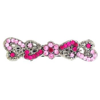 Conair Accessories - Heart & Flower Barrette - Rose