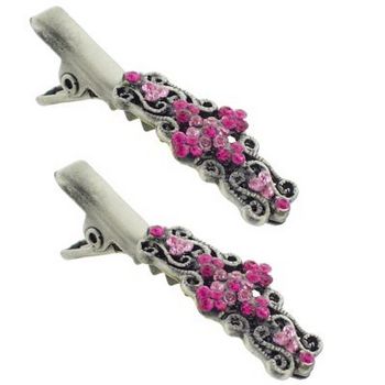 Conair Accessories - Jeweled Salon Clip - Pink (2)