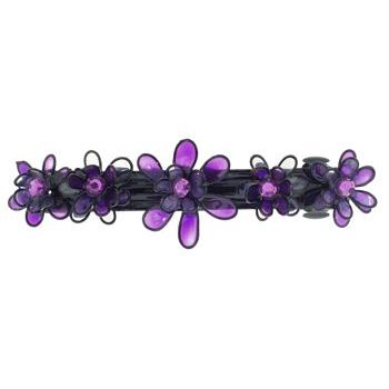 Conair Accessories - Color Wire Flower Barrette - Purple (1)