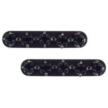 Conair Accessories - Black Beaded Design Barrettes