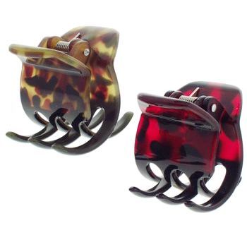 Conair Accessories - Chunky Jaw Clips - Red/Black Tokyo & Red Tokyo (2)