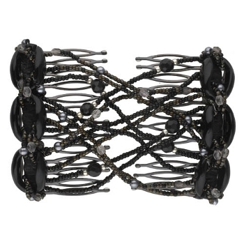 Evita Peroni - Ivy Double Comb - Black (1)