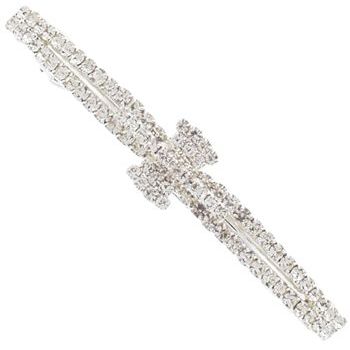 Caravan - Curved Crystal Barrette - Bow Center