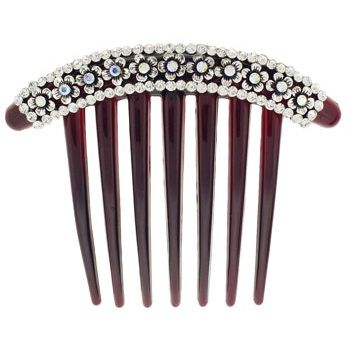 Karen Marie - Daisy Crystal French Twist Comb - Tort (1)