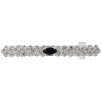 Caravan - Crystal Barrette - Zig Zag w/Black Centerpiece