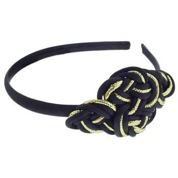 SBNY Accessories - Black and Gold Grecian Love Knot Headband