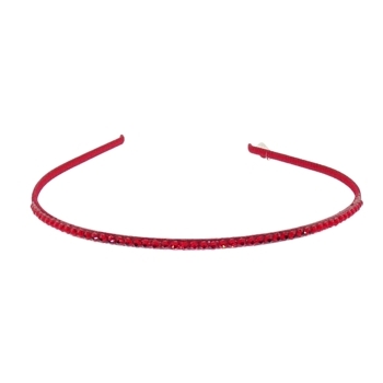 Rachel Weissman - Rhinestones on Silk Wrapped Headband - Red (1)
