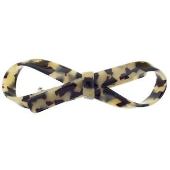 Charles Wahba - Bow Barrette - Beige Spotted (1)