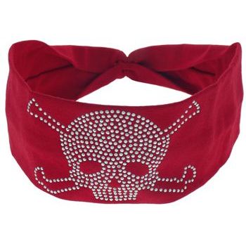 Dana Tag - Skull Studded Bandeau - Red