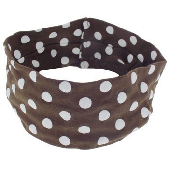 Dana Tag - Polka Dot Bandeau - Brown and White