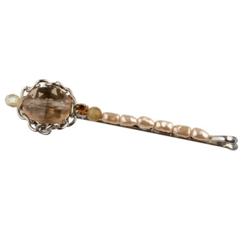 Evita Peroni - Katrine Bobby Pin - Light Colorado Topaz (1)