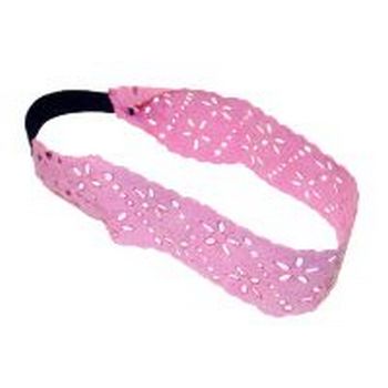 Smoothies - Ultra Suede Floral Headband - Pink