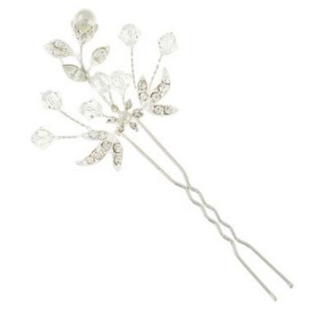 Betty Wales - Pearl & Crystal Daisy French Pin (1)