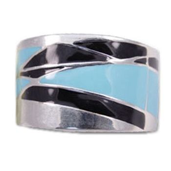 Hair Glove - Hair Ringz - Turquoise & Black Inlay (1)