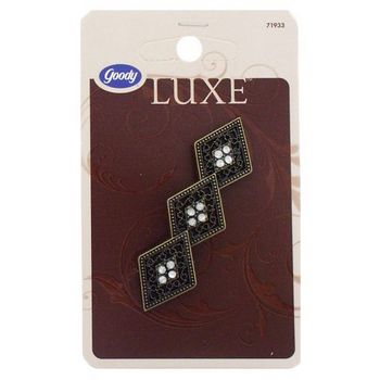 Goody - Luxe - Antique Diamond Autoclasp Barrette - Gold (1)