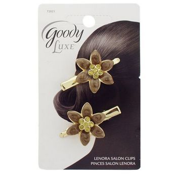 Goody - Luxe - Lenora Salon Clips - Gold (Set of 2)