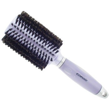 Conair - Gel Grips 100% Boar Styling Brush - Lavender (1)