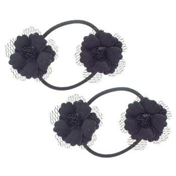 Evita Peroni - Chip Pony Elastic - Black (2 pieces)