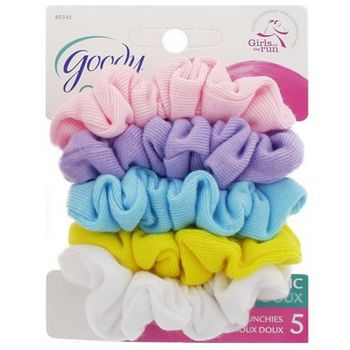 Goody - Ouchless - Gentle Scrunchies - Skinny - Pastels (Set of 5)