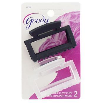 Goody - Marie Claw Clips - Frosted White & Black (Set of 2)