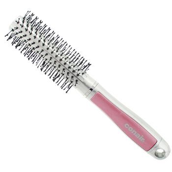 Conair Accessories - Leatherettes - Medium Round Bristle Brush - Pink (1)