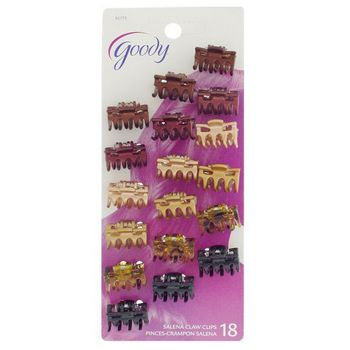 Goody - Salena Claw Clips - Assorted Metallic Gold, Tort, Merlot, Bronze & Black (Set of 18)