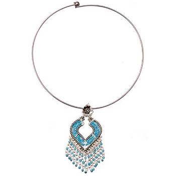 Evita Peroni - Georgia Necklace - Light Sapphire