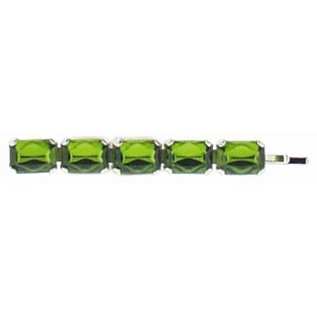 BIJOUX LUCK - Five Stone Lucite Bobby Pin (1) - Jade Green