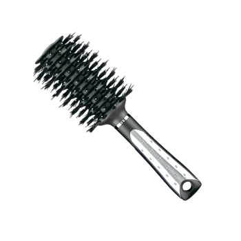 Conair Accessories - Infiniti Tourmaline-Ionic Ceramic Technology - Large Round Brush - Black