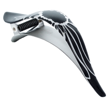 Ficcare - Maximas Lotus Jewel Clip - Black Quartz w/Silver - Large (1)
